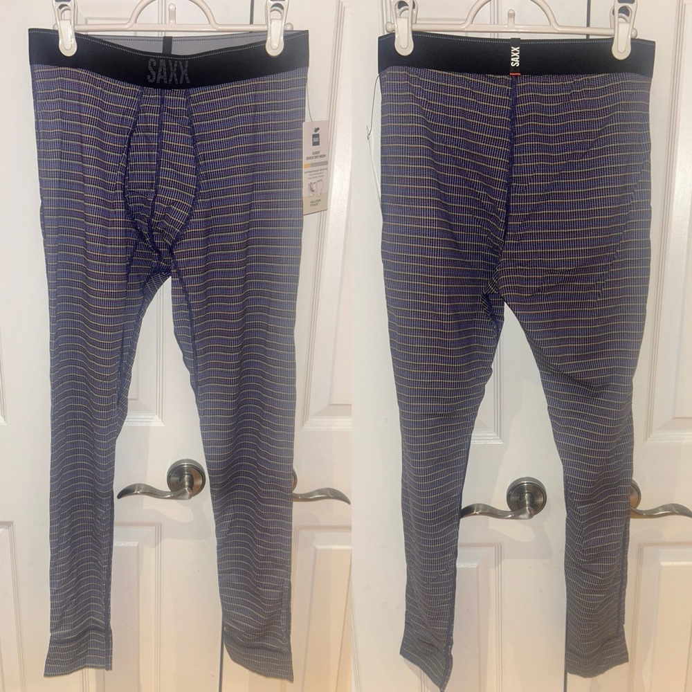 Saxx Quest Quick Dry Mesh Bottom Horizontal Stripes Blue Purple Green